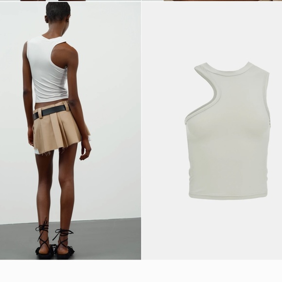 The Source Unknown Asymmetrical Car Tank Top, Bone - Picture 4 of 5